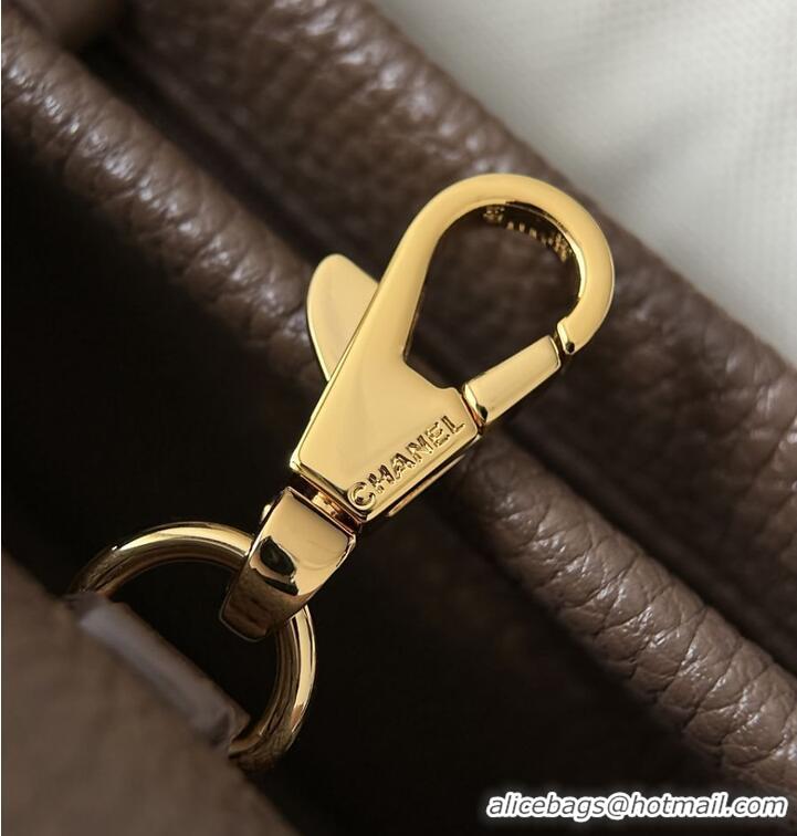 Super Quality Chanel SMALL SHOPPING BAG Grained Calfskin & Gold-Tone Metal AS6288 Dark Brown 2026