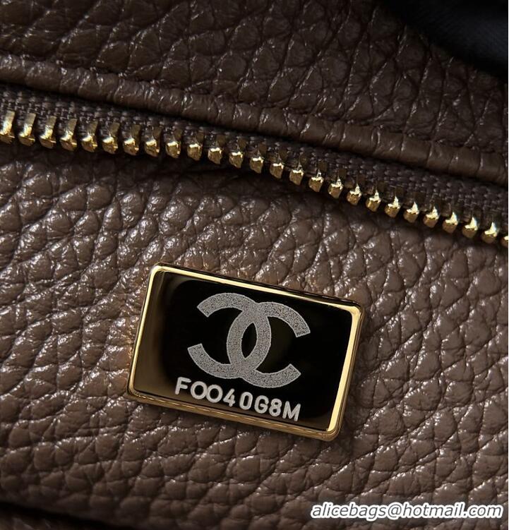 Super Quality Chanel SMALL SHOPPING BAG Grained Calfskin & Gold-Tone Metal AS6288 Dark Brown 2026