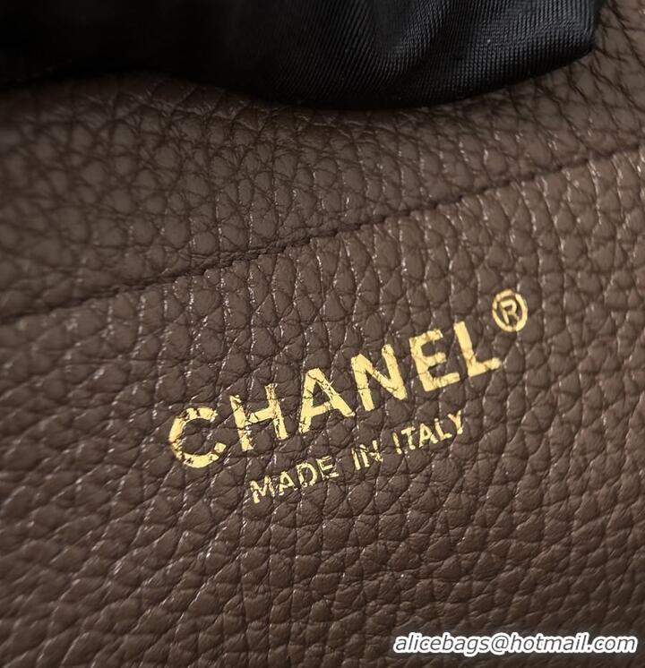 Super Quality Chanel SMALL SHOPPING BAG Grained Calfskin & Gold-Tone Metal AS6288 Dark Brown 2026