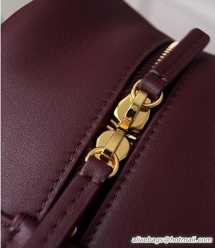 Most Popular Chanel Large Bowling Bag Lambskin & Gold-Tone Metal CH59914 Burgundy Spring Summer 2026