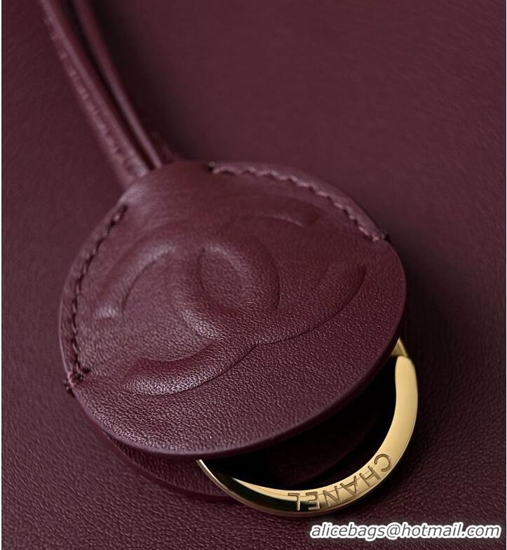 Most Popular Chanel Large Bowling Bag Lambskin & Gold-Tone Metal CH59914 Burgundy Spring Summer 2026