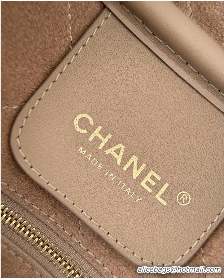 Buy Cheap Chanel Large Bowling Bag Lambskin & Gold-Tone Metal CH59914 Light Beige Spring Summer 2026