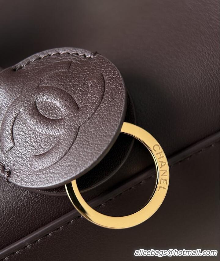 Well Crafted Chanel Large Bowling Bag Lambskin & Gold-Tone Metal CH59914 Dark Brown Spring Summer 2026