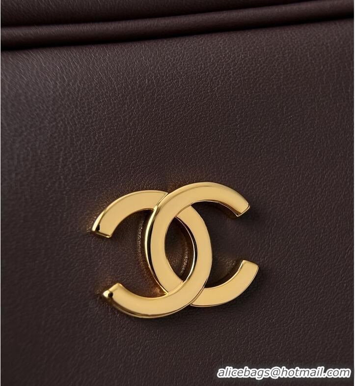 Well Crafted Chanel Large Bowling Bag Lambskin & Gold-Tone Metal CH59914 Dark Brown Spring Summer 2026