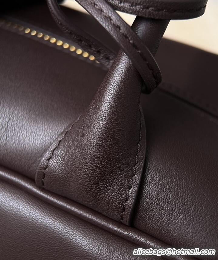 Well Crafted Chanel Large Bowling Bag Lambskin & Gold-Tone Metal CH59914 Dark Brown Spring Summer 2026