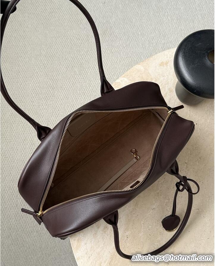 Well Crafted Chanel Large Bowling Bag Lambskin & Gold-Tone Metal CH59914 Dark Brown Spring Summer 2026