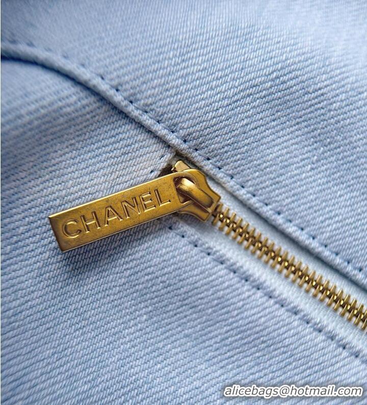 Big Discount Chanel Coco Beach Small Shopping Bag Denim/Calfskin & Gold-Tone Metal AS6191 Blue/Brown 2026
