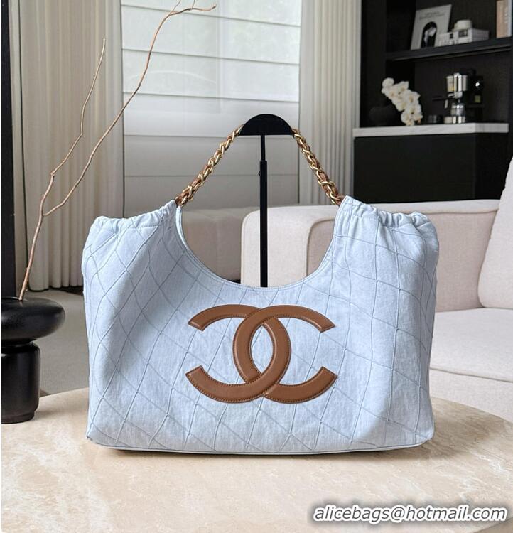 Big Discount Chanel Coco Beach Small Shopping Bag Denim/Calfskin & Gold-Tone Metal AS6191 Blue/Brown 2026