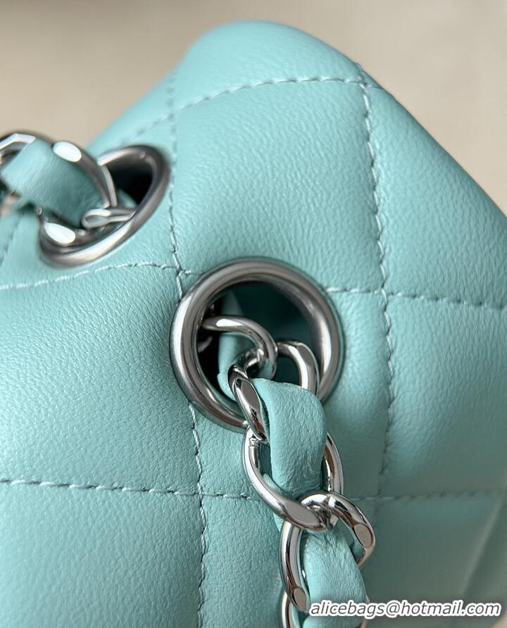 Luxury Cheap Chanel Classic Handbag Quilted Lambskin & Silver-Tone Metal CH5916 Light Turquoise 2026