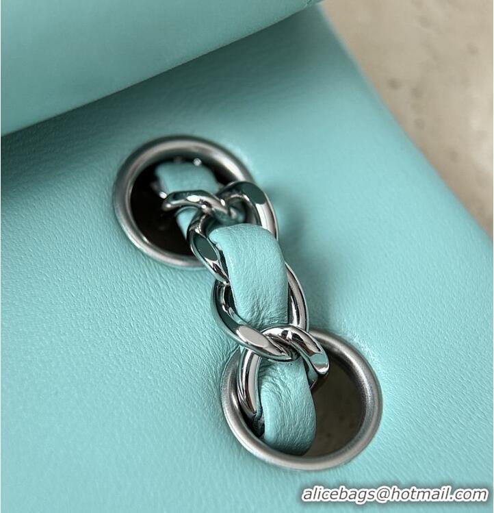 Luxury Cheap Chanel Classic Handbag Quilted Lambskin & Silver-Tone Metal CH5916 Light Turquoise 2026