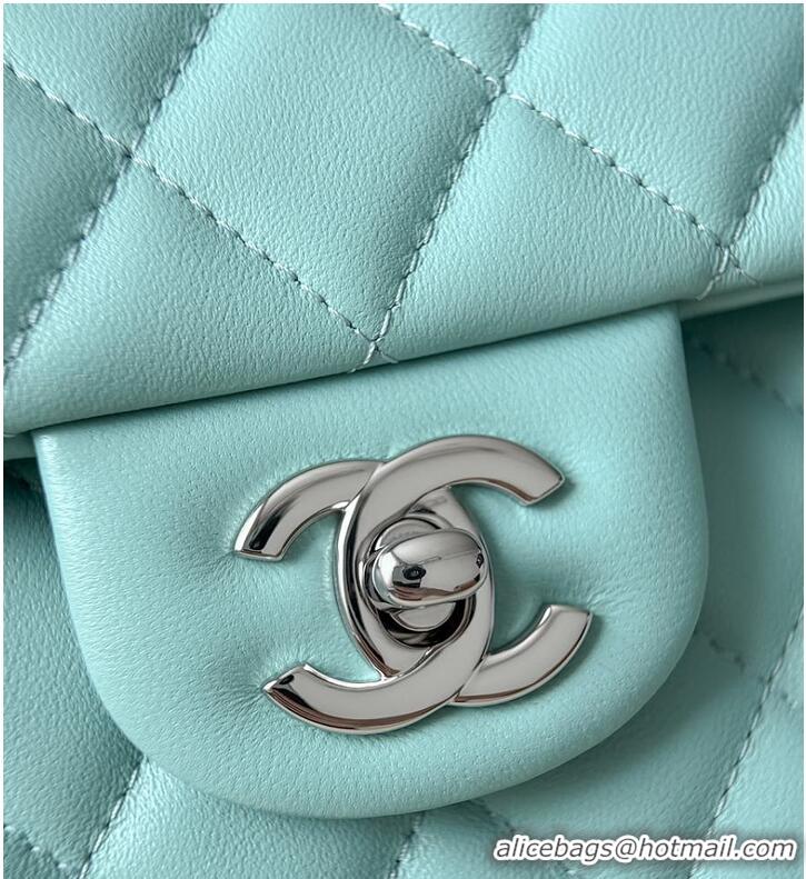Luxury Cheap Chanel Classic Handbag Quilted Lambskin & Silver-Tone Metal CH5916 Light Turquoise 2026