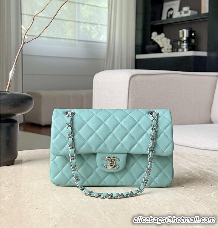 Luxury Cheap Chanel Classic Handbag Quilted Lambskin & Silver-Tone Metal CH5916 Light Turquoise 2026