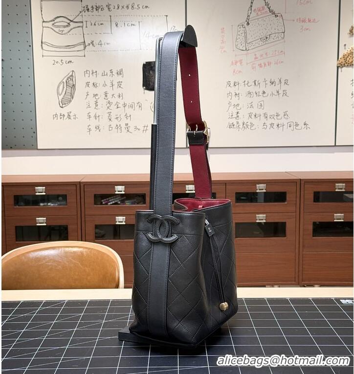 New Design Chanel Bucket Bag Calfskin & Gold-Tone Metal CH5917 Black 2026