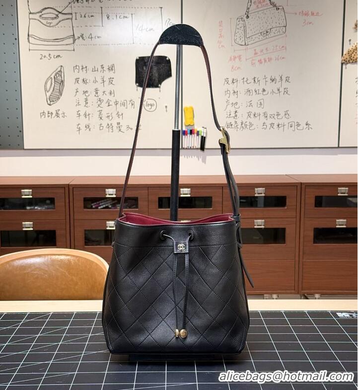 New Design Chanel Bucket Bag Calfskin & Gold-Tone Metal CH5917 Black 2026