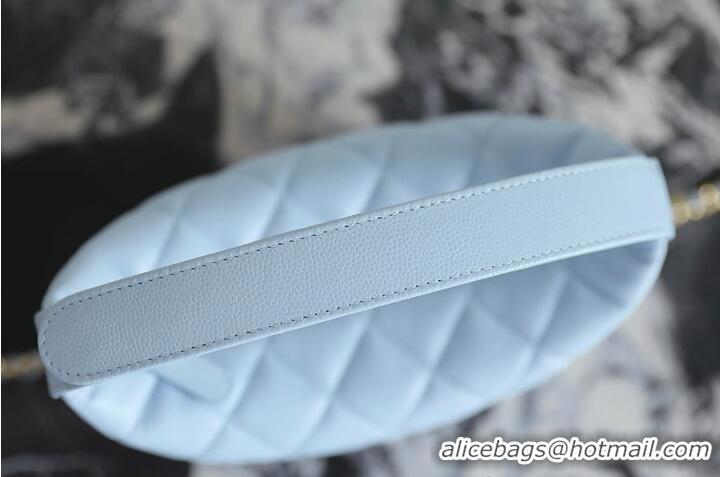 Cheapest Chanel Clutch With Chain Grained Calfskin & gold-tone CH59902 Light Blue 2026