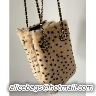 Best Price Chanel Metiers D'art Bucket Bag with Chain Lambskin and gold-plated metal CH5908 Light beige/black 2026