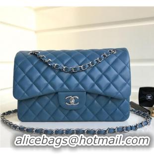 Free Shipping Discount Chanel Jumbo Classic Handbag Lambskin & Silver-Tone Metal AS6289 Dark Blue 2026