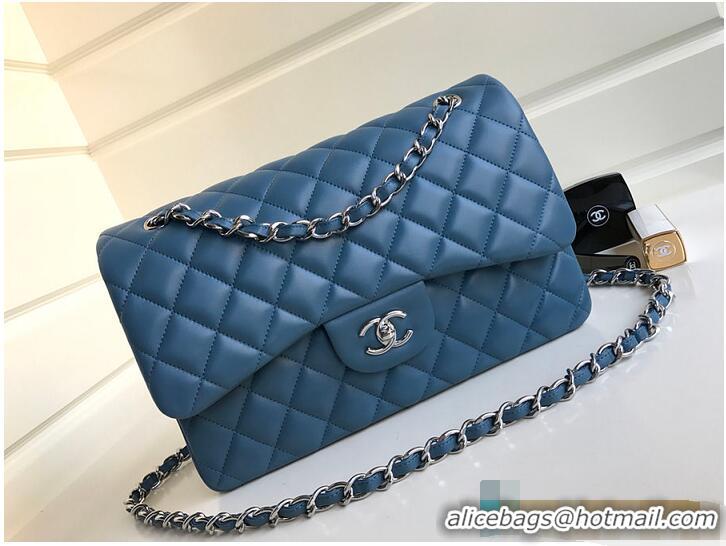 Free Shipping Discount Chanel Jumbo Classic Handbag Lambskin & Silver-Tone Metal AS6289 Dark Blue 2026