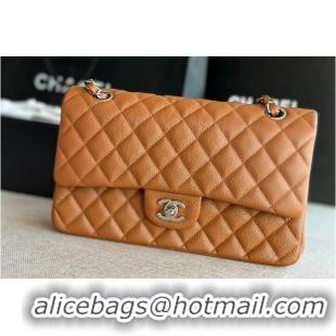Best Quality Chanel Classic 11.12 Handbag Grained Calfskin & Silver-Tone Metal AS6286 Camel 2026