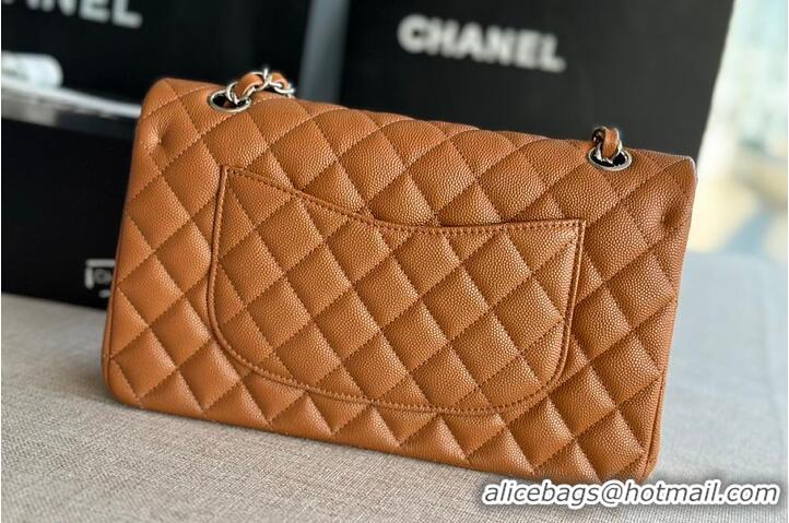 Best Quality Chanel Classic 11.12 Handbag Grained Calfskin & Silver-Tone Metal AS6286 Camel 2026