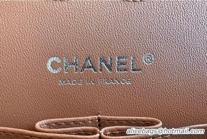 Best Quality Chanel Classic 11.12 Handbag Grained Calfskin & Silver-Tone Metal AS6286 Camel 2026