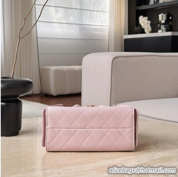 Top Grade Chanel 25 MINI HANDBAG Grained Calfskin & Gold-Tone Metal AS5631 Light Pink FALL WINTER 2026 PRE-COLLECTION