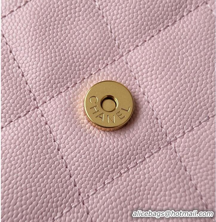 Top Grade Chanel 25 MINI HANDBAG Grained Calfskin & Gold-Tone Metal AS5631 Light Pink FALL WINTER 2026 PRE-COLLECTION