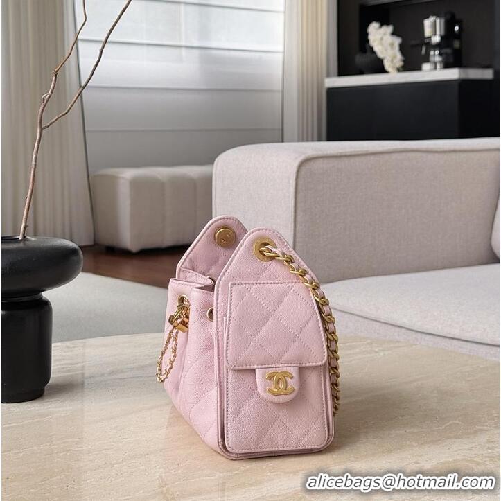 Top Grade Chanel 25 MINI HANDBAG Grained Calfskin & Gold-Tone Metal AS5631 Light Pink FALL WINTER 2026 PRE-COLLECTION