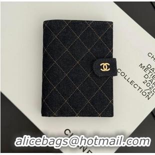 Top Quality Chanel 26P Denim Pouch And Passport Holder AS4660 Black 2026
