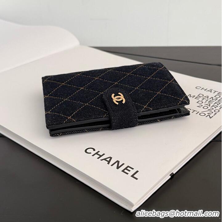 Top Quality Chanel 26P Denim Pouch And Passport Holder AS4660 Black 2026