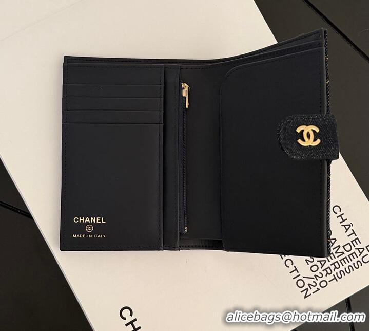 Top Quality Chanel 26P Denim Pouch And Passport Holder AS4660 Black 2026