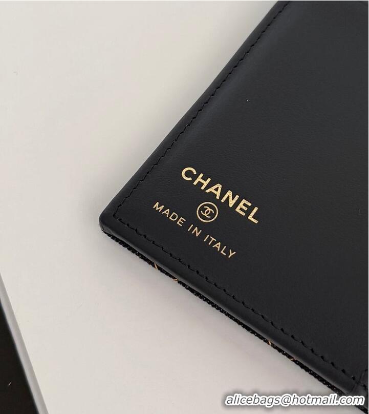 Top Quality Chanel 26P Denim Pouch And Passport Holder AS4660 Black 2026