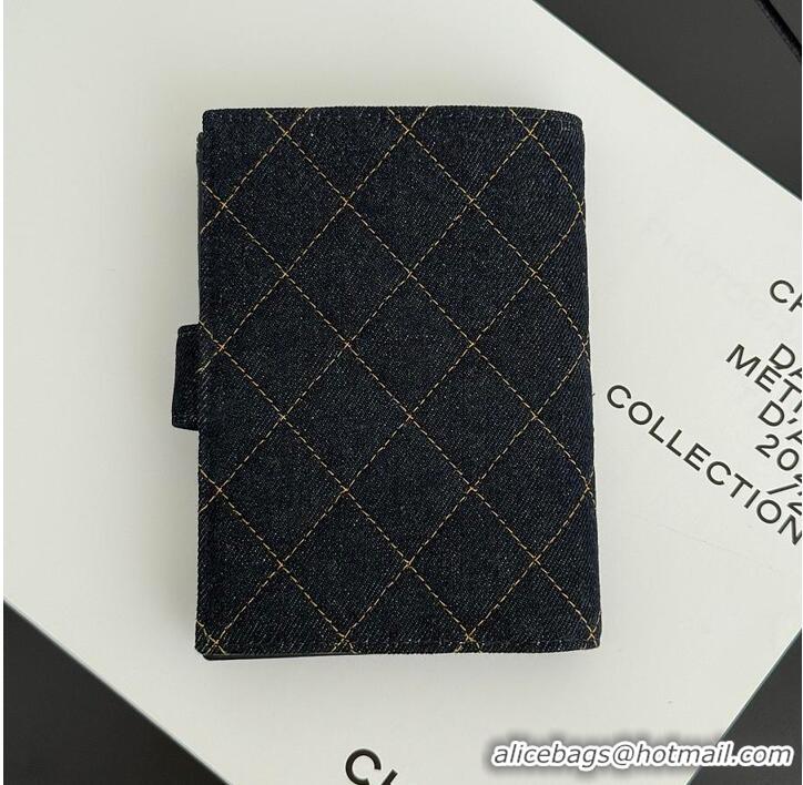 Top Quality Chanel 26P Denim Pouch And Passport Holder AS4660 Black 2026