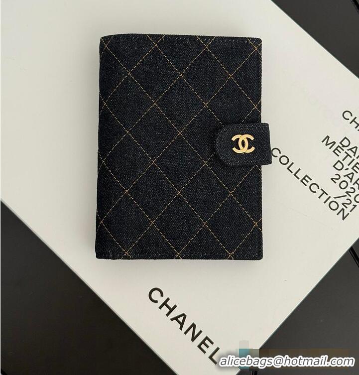 Top Quality Chanel 26P Denim Pouch And Passport Holder AS4660 Black 2026