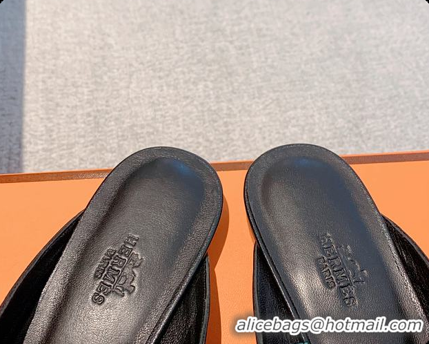 Discount Hermes Groupie Mule Black/White 60702201