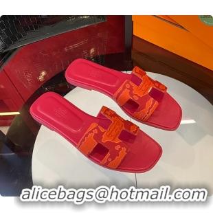 Popular Style Hermes Slipper Pink/Orange 60702202