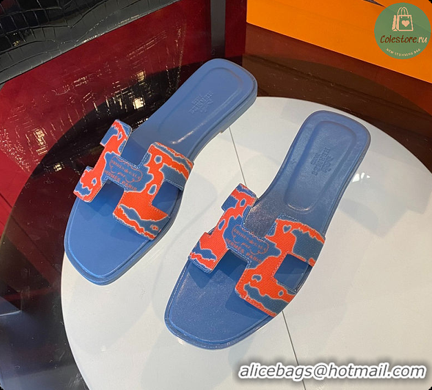 Good Looking Hermes Slipper Blue/Orange 60702202