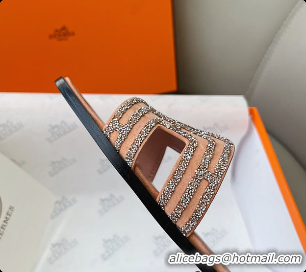 Perfect Hermes Oran Leather Sandal  Pink 60702203