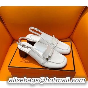 Top Design Hermes Infinie 50 Pump White 60702204