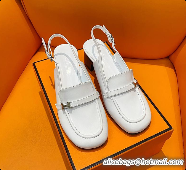 Top Design Hermes Infinie 50 Pump White 60702204