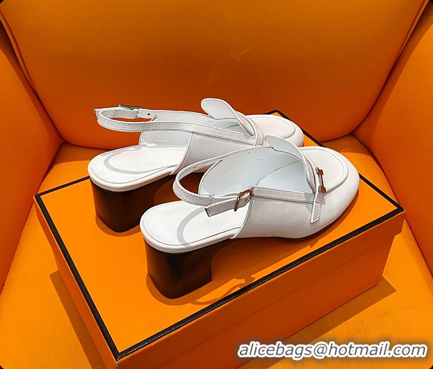 Top Design Hermes Infinie 50 Pump White 60702204