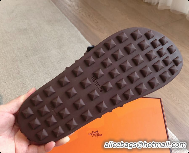 Buy Luxury Hermes 24 Giga Sandals Dark Brown 60702205