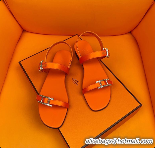 Charming Hermes Sandals Orange 60702206