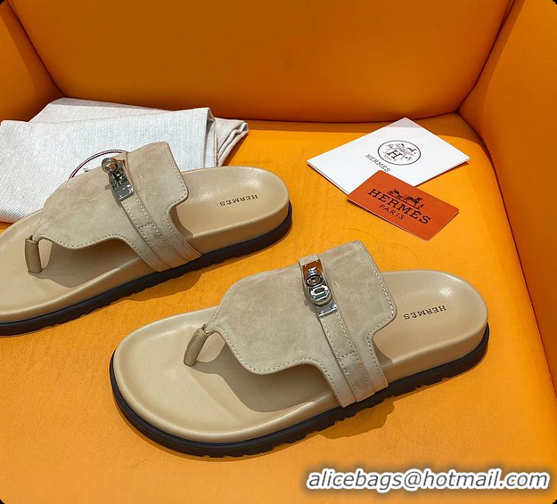 Top Grade Hermes Slipper Beige 60702207