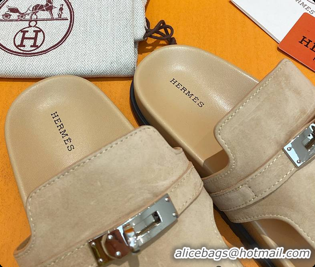 Top Grade Hermes Slipper Beige 60702207