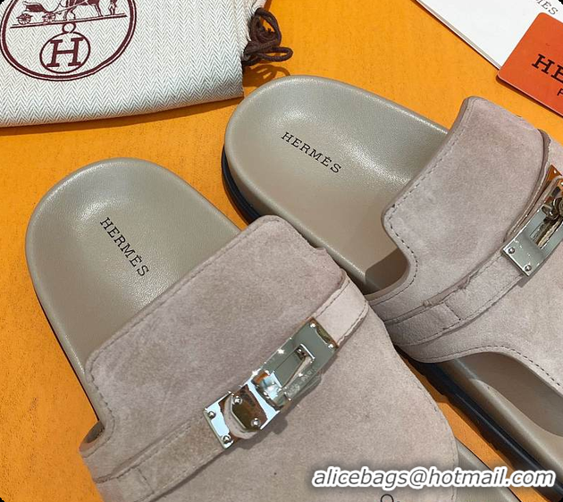 Unique Discount Hermes Slipper Grey 60702207