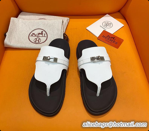 Best Price Hermes Slipper White 60702208