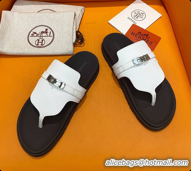 Best Price Hermes Slipper White 60702208