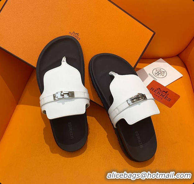 Best Price Hermes Slipper White 60702208