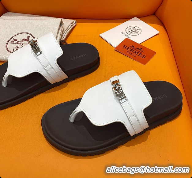 Best Price Hermes Slipper White 60702208